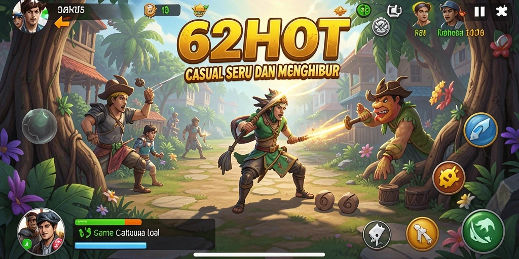 Screenshot utama 62HOT menampilkan pemain yang sedang menikmati gameplay Casual.