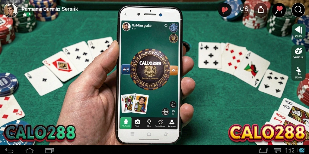 Screenshot gameplay Domino CALO288 yang menampilkan suasana permainan yang memukau.