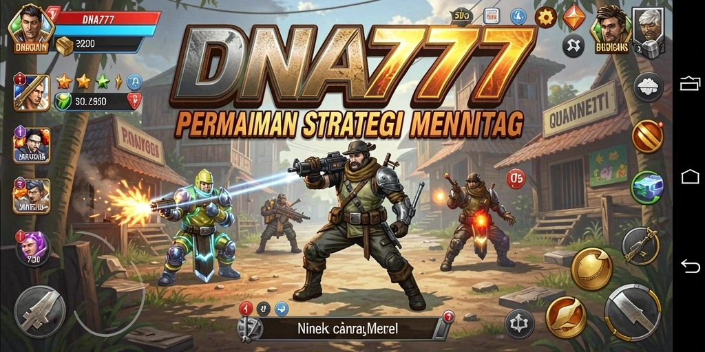 Screenshot gameplay DNA777 dengan pertempuran strategi seru.