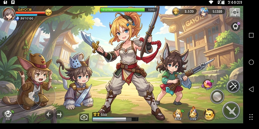 Tampilan gameplay seru dan karakter anime yang menarik.
