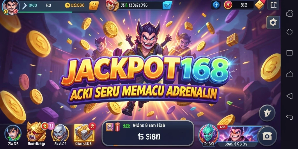 Tampilan gameplay JACKPOT168 yang penuh aksi dan menegangkan.