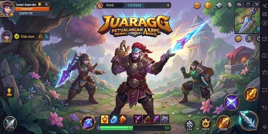 Tampilan gameplay JUARAGO dalam dunia ARPG yang menarik.