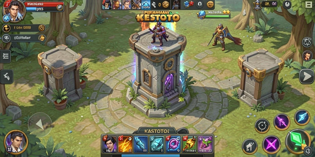 Tampilan menarik dari gameplay menara pertahanan KASTOTO.
