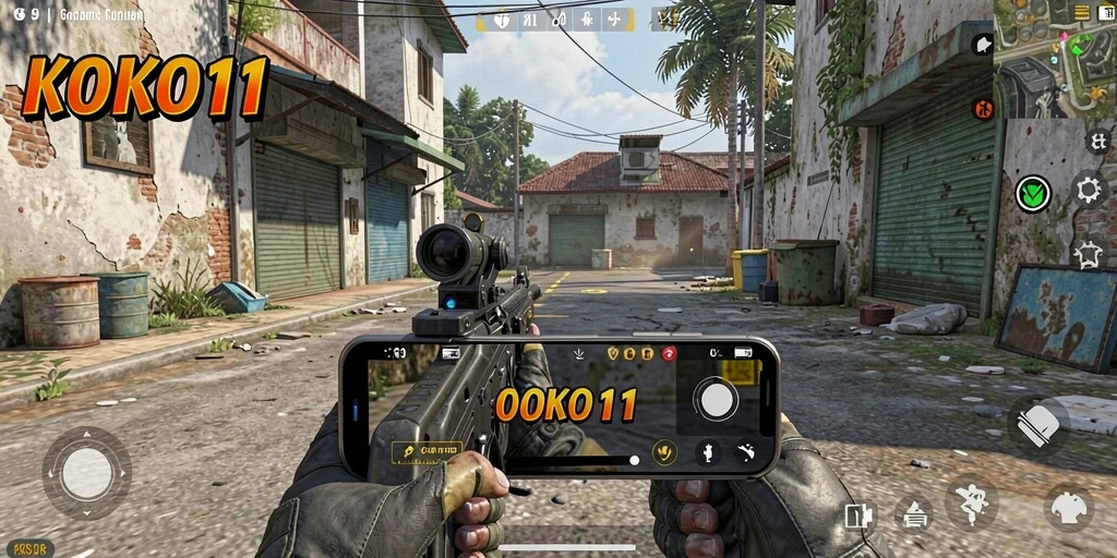 Tampilan seru gameplay KOKO11 saat pemain bersaing dalam pertempuran FPS.