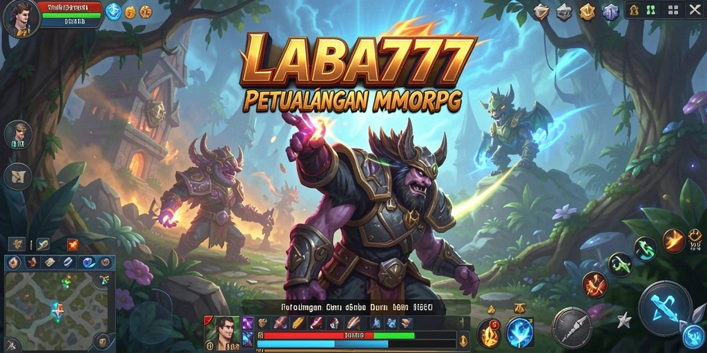 Tampilan gameplay MMORPG yang epik dan mendebarkan di LABA777.