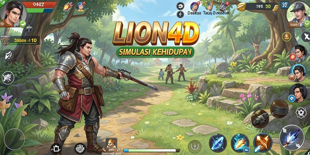 Screenshot gameplay LION4D menampilkan aksi simulasi kehidupan yang mendalam.