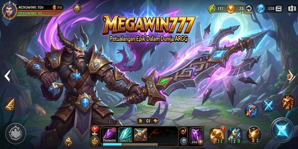 Tampilan seru gameplay ARPG di MEGAWIN777 dengan pertempuran epik.