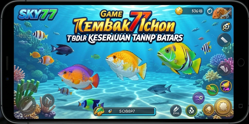 Tampilan menarik dari gameplay Tembak Ikan di SKY77.