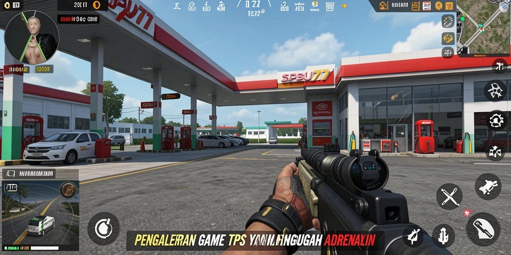 Tangkapan layar SPBU77 menampilkan aksi pertarungan yang mendebarkan.