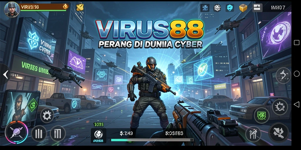 Tangkapan layar dari aksi seru di VIRUS88 dalam pertempuran ARPG.