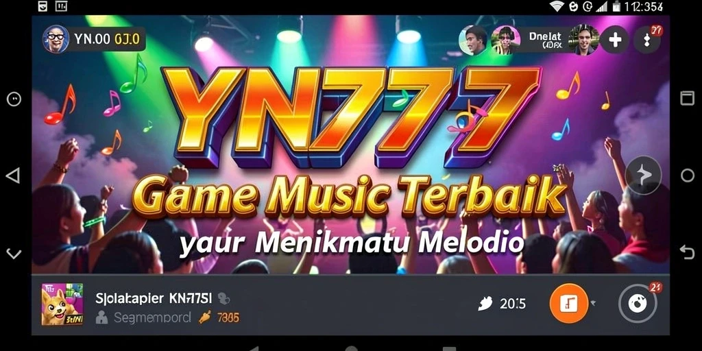 Tangkapan layar utama YN777 menampilkan gameplay interaktif yang seru.
